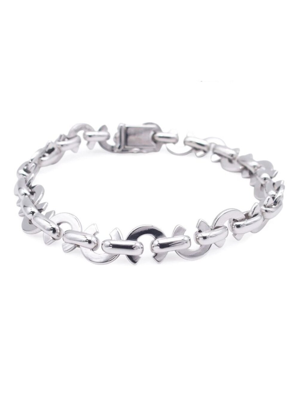 Chanel Charm Bracelet White Gold 18K Coco C Logo Link